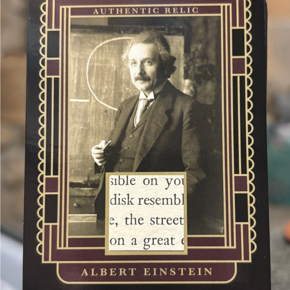 Albert Einstein – AUTHENTIC RELIC Card (SR-AE)